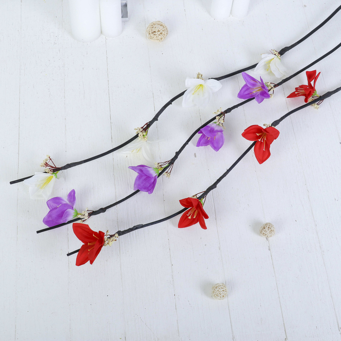 Декор ветка "Остролистник разноцветный" 150 см, (цена за штуку) микс