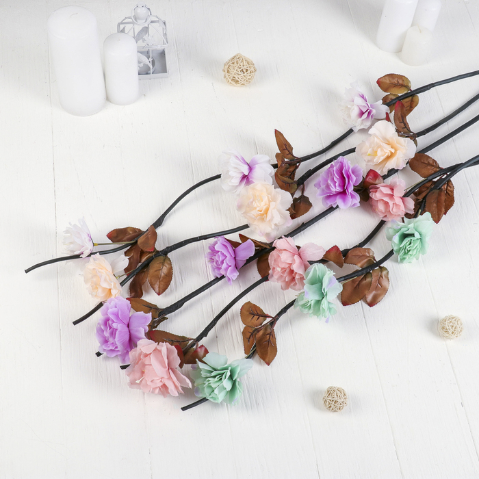 Декор ветка "Пион нежный" 120 см, (цена за штуку) микс