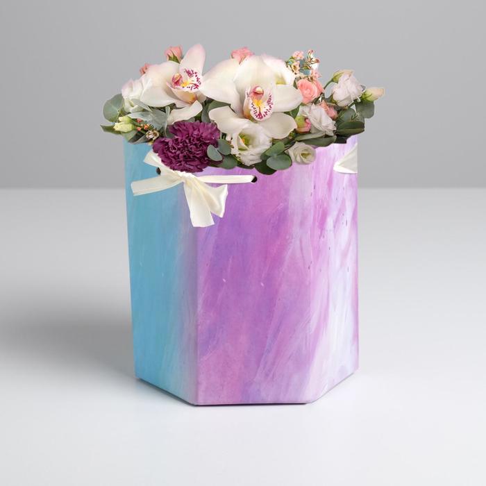 Коробка складная шестригранник «Волна», 17 х 14,8 х 19,5 см