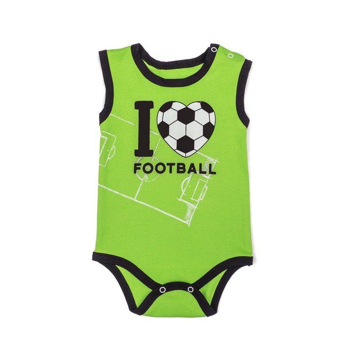 Боди детское Крошка Я "Я люблю футбол" рост 68-74 см (24), 6-9 мес