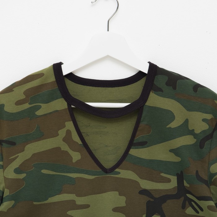 Платье-футболка женская KAFTAN "Militari", р-р XS (40-42), 100% хл.