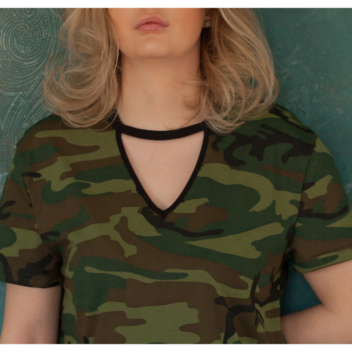 Платье-футболка женская KAFTAN "Militari", р-р XS (40-42), 100% хл.