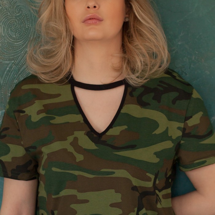 Платье-футболка женская KAFTAN "Militari", р-р S (42-44), 100% хл.