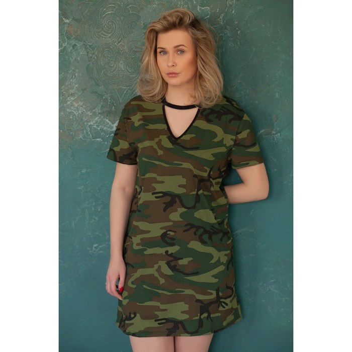 Платье-футболка женская KAFTAN "Militari", р-р M (44-46), 100% хл