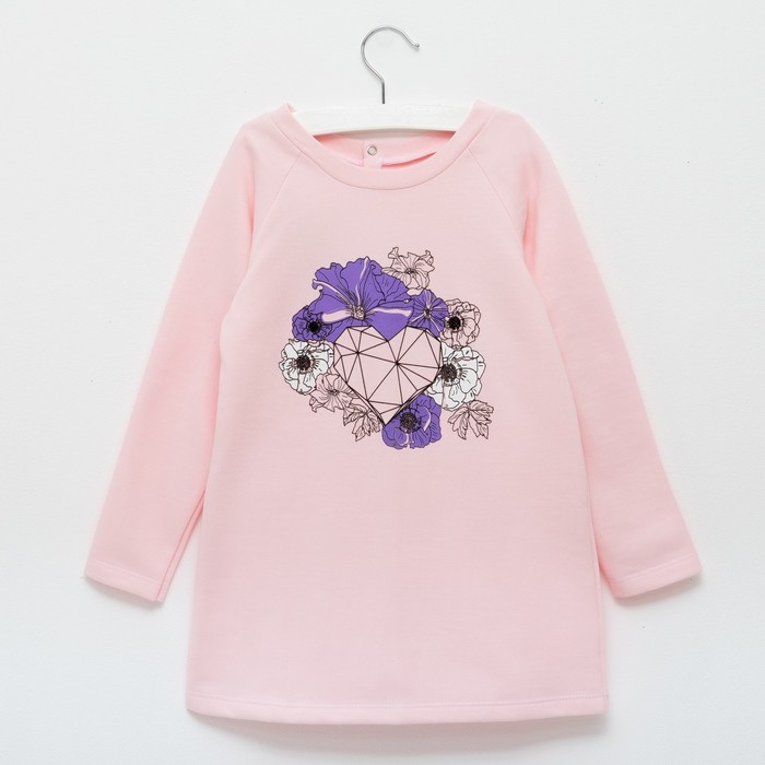 Платье детское KAFTAN "Цветы" розовый, р-р 30 (98-104см) 3-4г, 100% хл