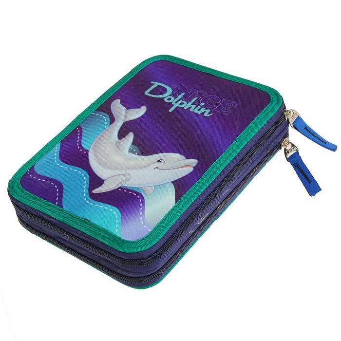 Пенал 1 секция откидная планка 160*220 наполн. ткань Target 33 предм "Дельфин"