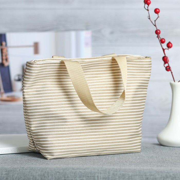 Косметичка-сумочка "Морячка", отдел на молнии, 2 ручки, цвет бежевый