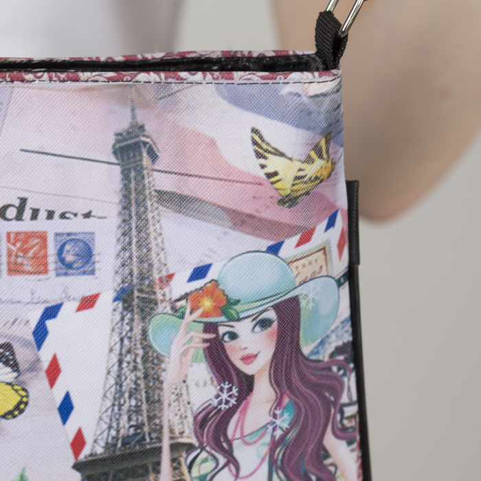 Сумка молод Путешествие, 30*1*26, отд на молнии, регулир ремень, чёрный