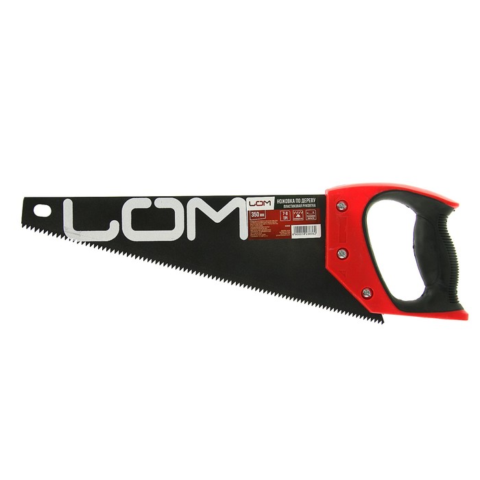 Ножовка по дереву LOM, 7-8 TPI, тефлоновое покрытие, 350 мм