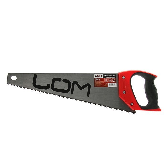 Ножовка по дереву LOM, 7-8 TPI, заточка 2D, каленый зуб, 400 мм