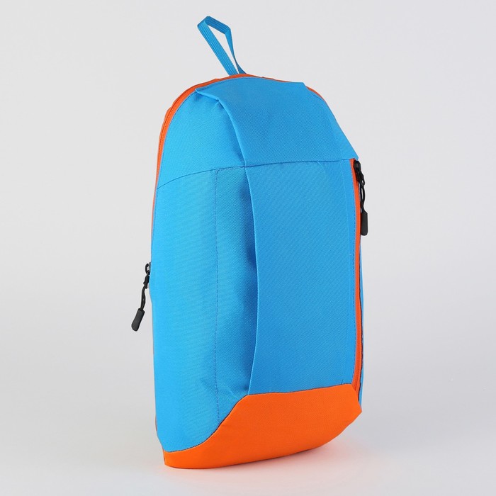 Рюкзак молодёжный, отдел на молнии, наружный карман, цвет морской волны/оранжевый