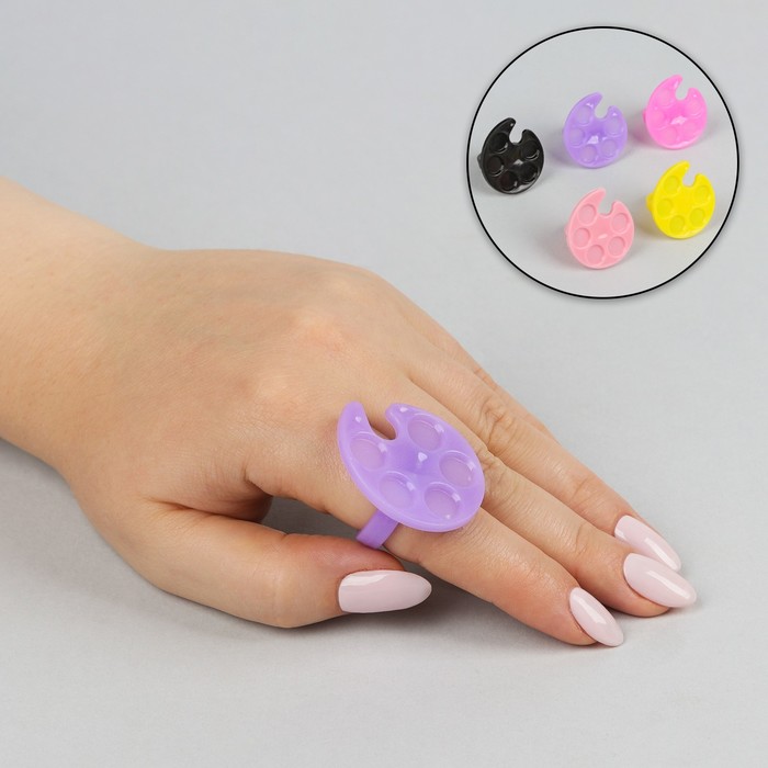 Палитра для смешивания лаков на кольце "Палитра", цвет МИКС