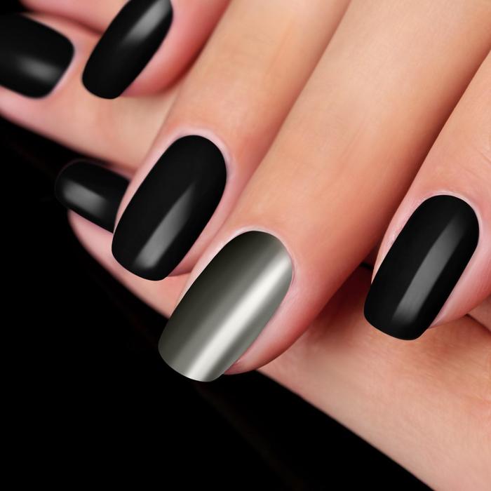 Втирка "Хром" для декора ногтей, 2гр, с аппликатором, цвет серебряный