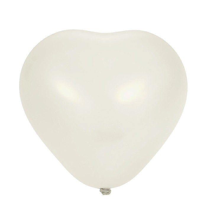 Шар латексный 12" Сердце, кристал, прозрачный, 100 шт.