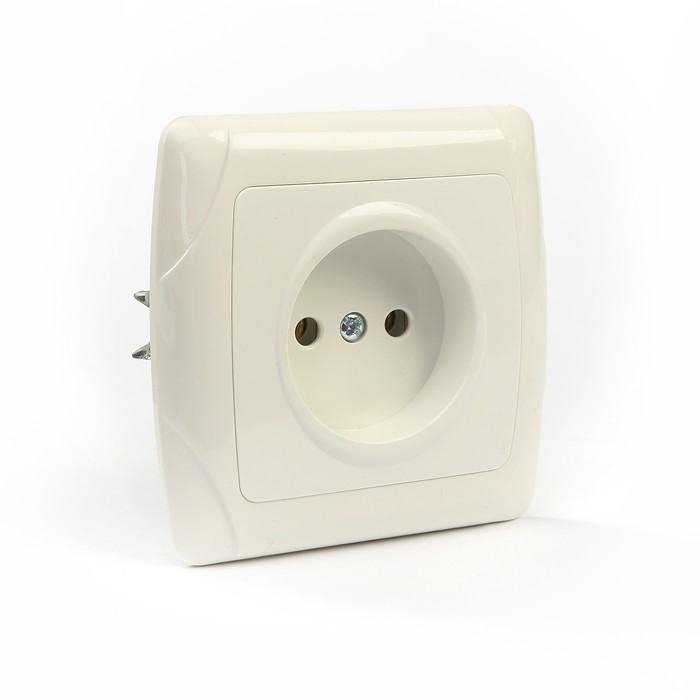Розетка 2П 10А 250В белая "Онега" TDM