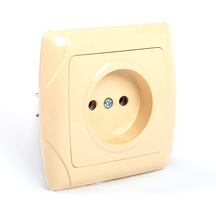 Розетка 2П 10А 250В сл. кость "Онега" TDM