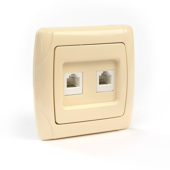 Розетка двойная телефонная RJ11 сл. кость "Онега" TDM