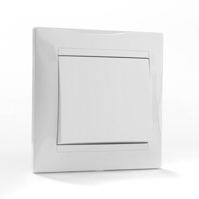 Выключатель 1 кл. 10А белый "Лама" TDM