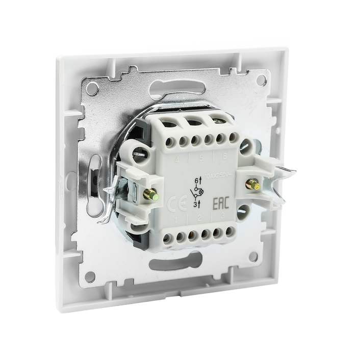 Выключатель 1 кл. с подсветкой 10А белый "Лама" TDM