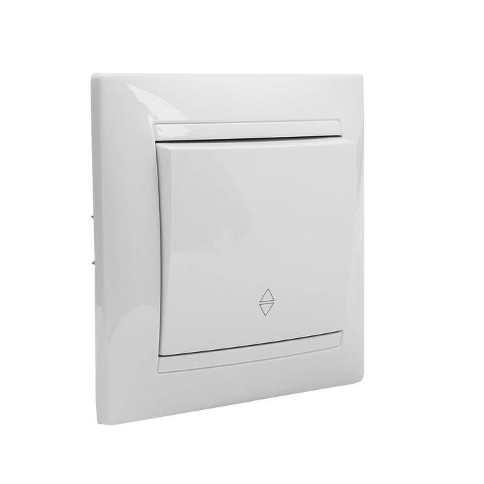 Выключатель на 2 направления 1 кл. 10А белый "Лама" TDM