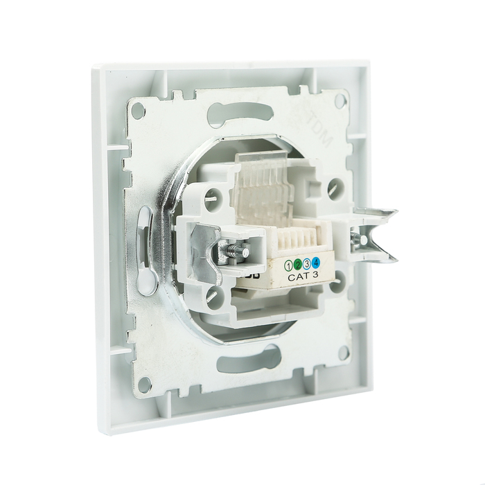 Розетка телефонная RJ11 белая "Лама" TDM