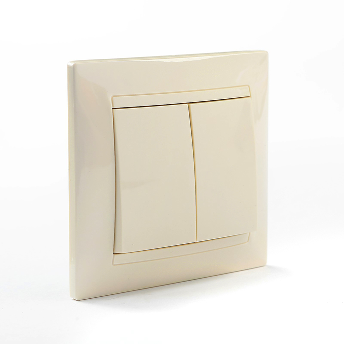 Выключатель 2-х кл. 10А сл. кость "Лама" TDM