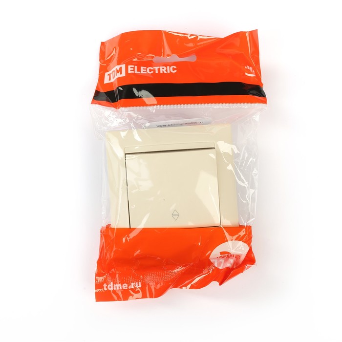 Выключатель на 2 направления 1 кл. 10А сл. кость "Лама" TDM