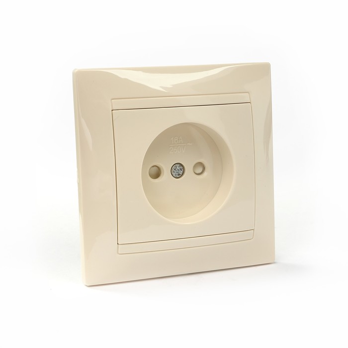 Розетка 2П 10А 250В с защ. шт. сл. кость "Лама" TDM