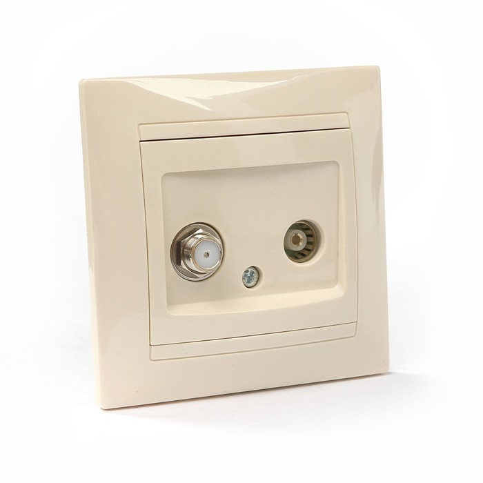 Розетка TV ("мама") + SAT (F-разъем) 0-2400МГц сл. кость "Лама" TDM