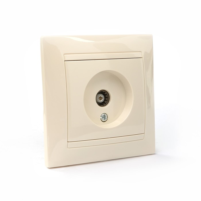 Розетка телевизионная простая (0-2400МГц, "мама") сл. кость "Лама" TDM