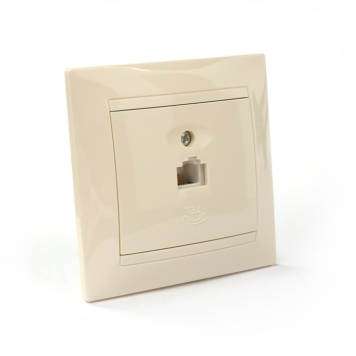 Розетка телефонная RJ11  сл. кость "Лама" TDM