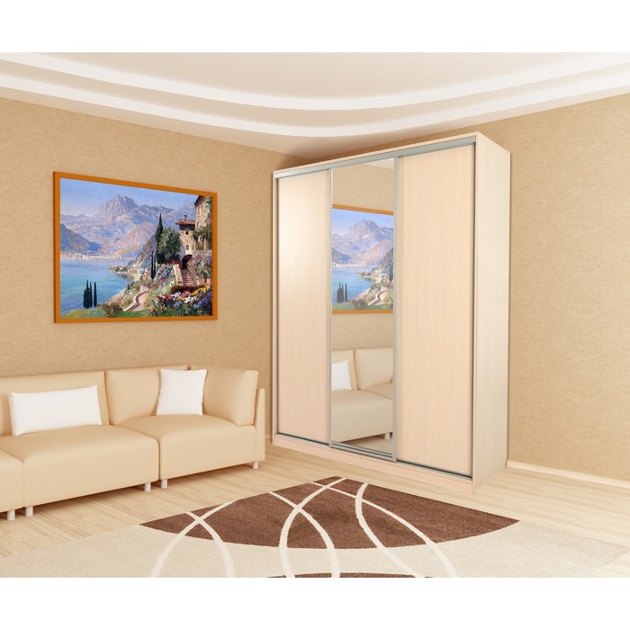 Шкаф-купе Бассо 1 1770х604х2305 Дуб млечный