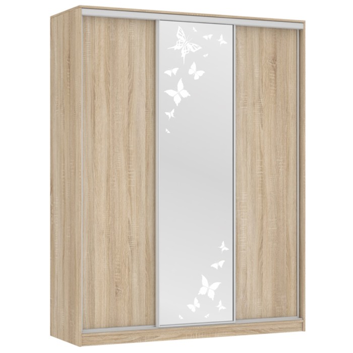 Шкаф-купе Бассо 1 бабочки 1770х604х2305 Дуб сонома