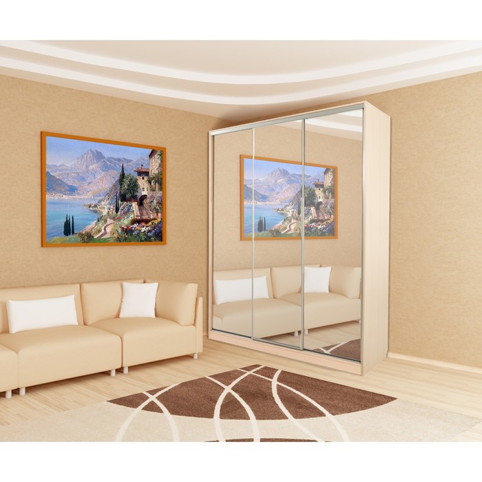 Шкаф-купе Бассо 4 1770х604х2305 Дуб млечный