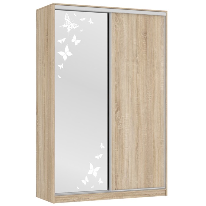 Шкаф-купе Гранд 1 бабочки 1500х604х2305 Дуб сонома