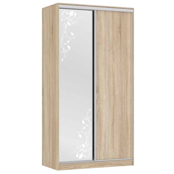 Шкаф-купе Рио 1 цветы 1200х604х2305 Дуб сонома