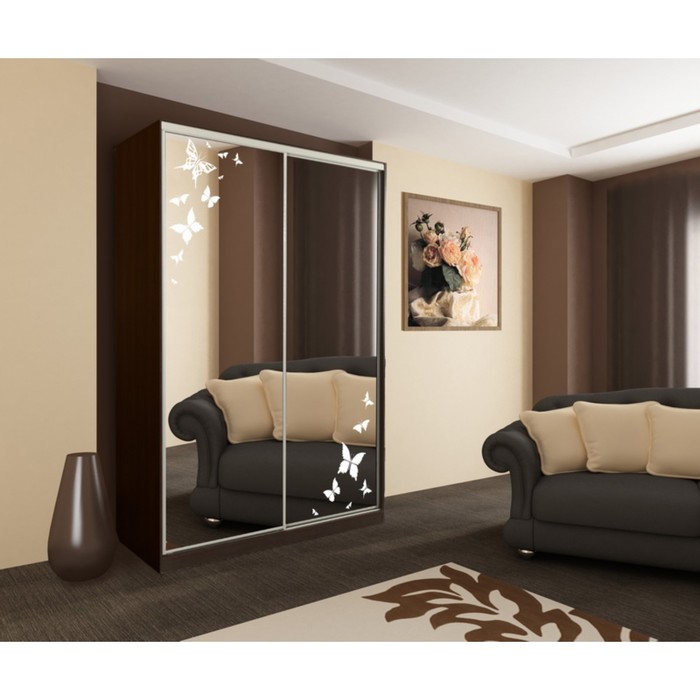 Шкаф-купе Рио 4 бабочки 1200х604х2305 Венге