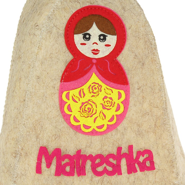 Шапка банная с аппликацией "Matreshka"