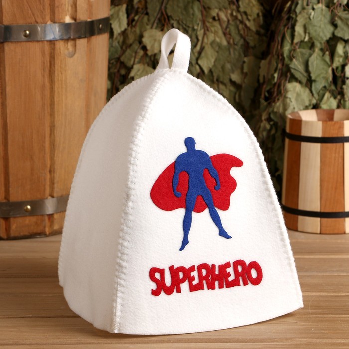 Шапка банная с аппликацией "Супергерой"