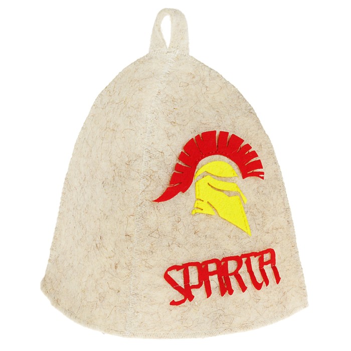 Шапка банная с аппликацией  "Спарта"