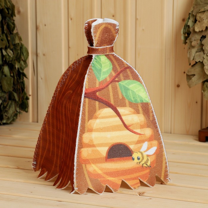 Шапка банная "Илья Муромец", серая