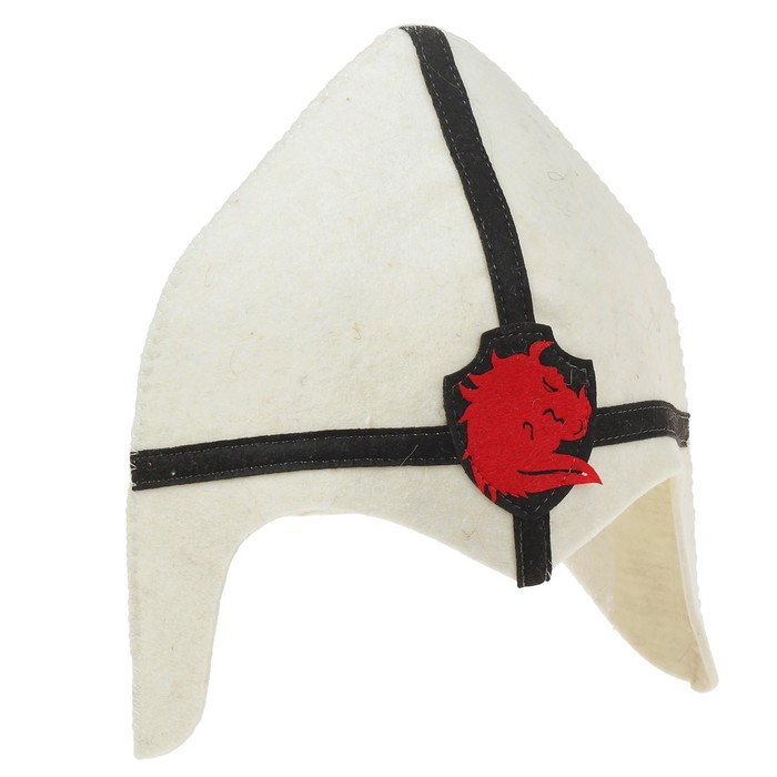 Шапка банная "Илья Муромец", белая