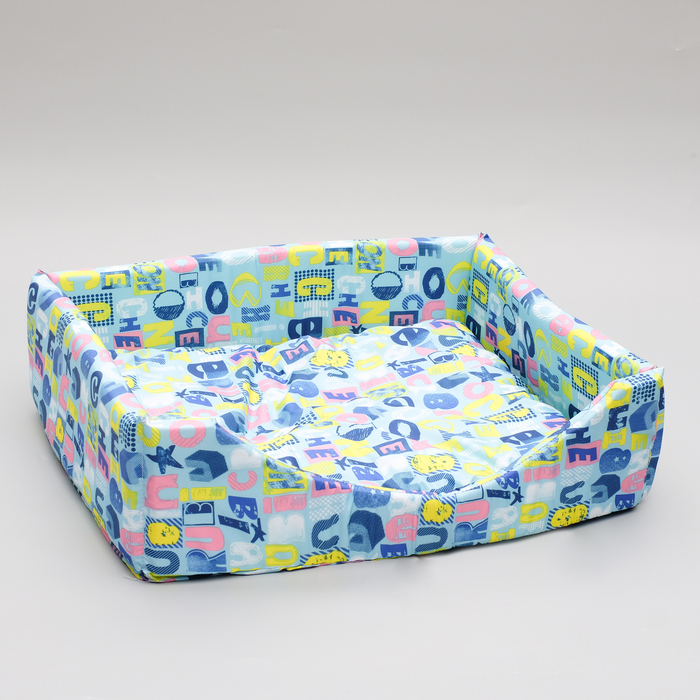 Лежанка прямоугольная, 55 х 45 х 15 см МИКС ЦВЕТОВ