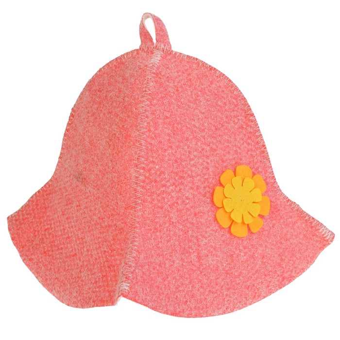 Шапка банная женская "Колокольчик", красная