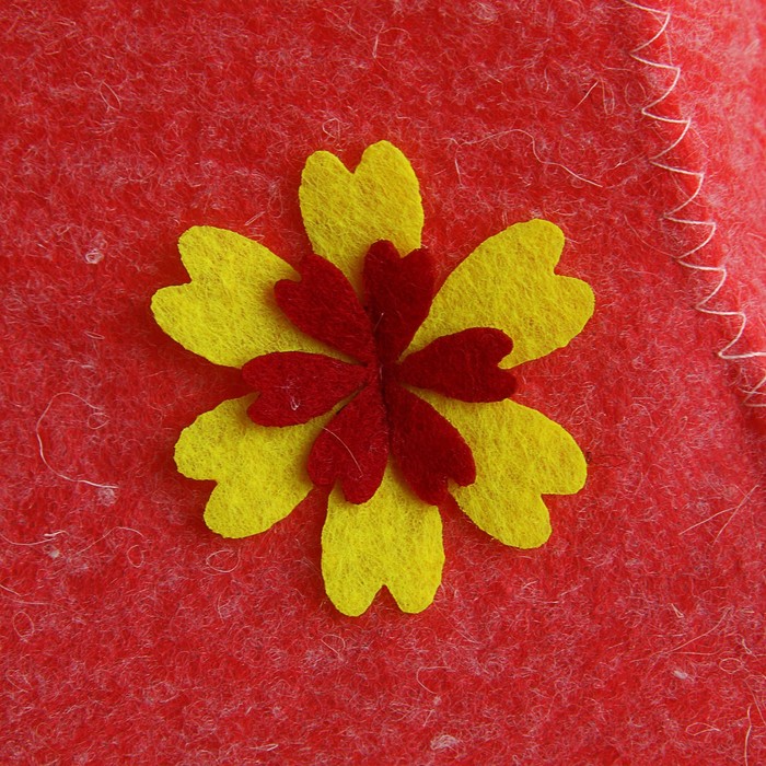 Шапка банная женская "Колокольчик", красная