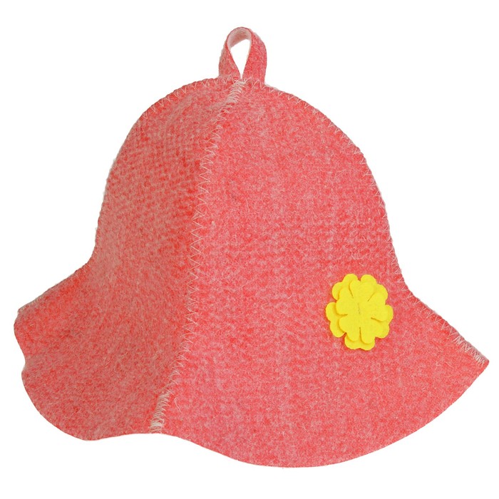 Шапка банная женская "Колокольчик", красная