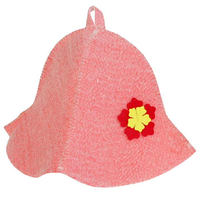 Шапка банная женская "Колокольчик", красная