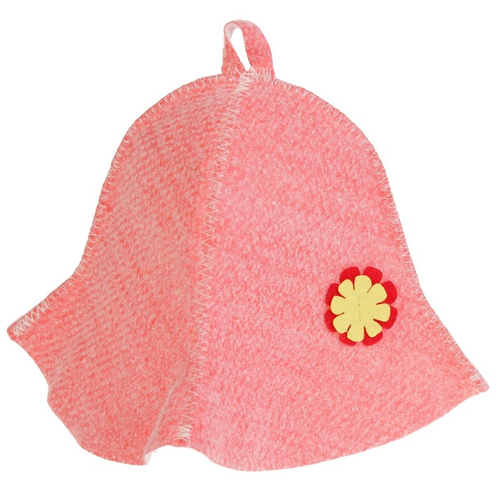 Шапка банная женская "Колокольчик", красная