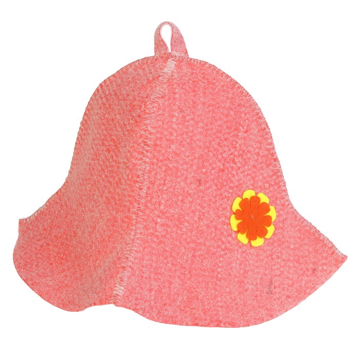 Шапка банная женская "Колокольчик", красная