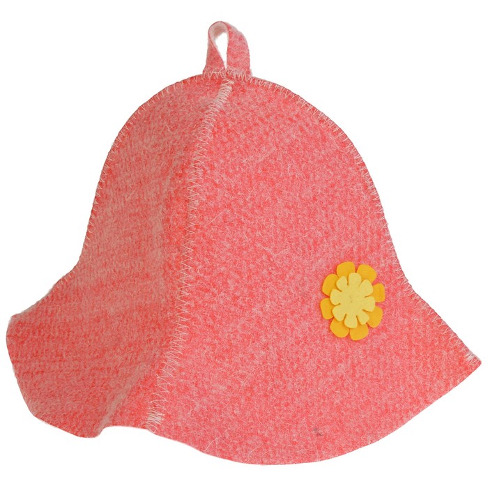 Шапка банная женская "Колокольчик", красная